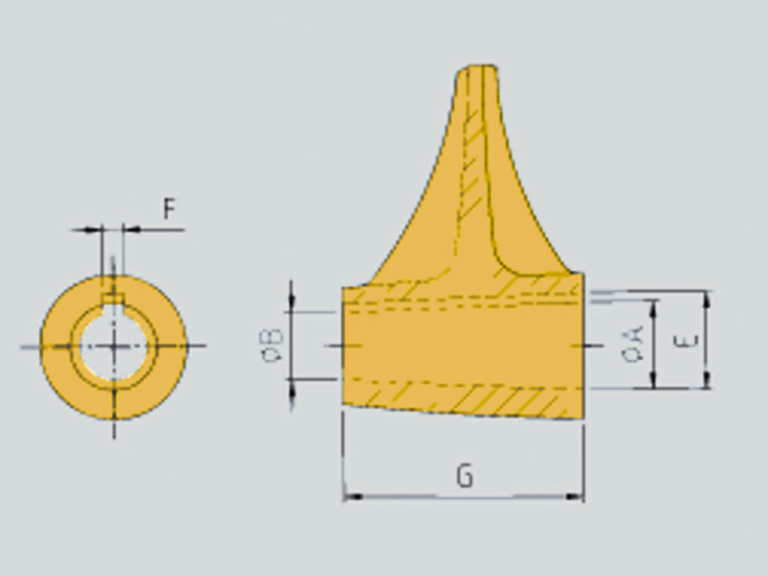 Bronsepropell RADICE 4bl Skewback 22 x 29 RH S8 22X29